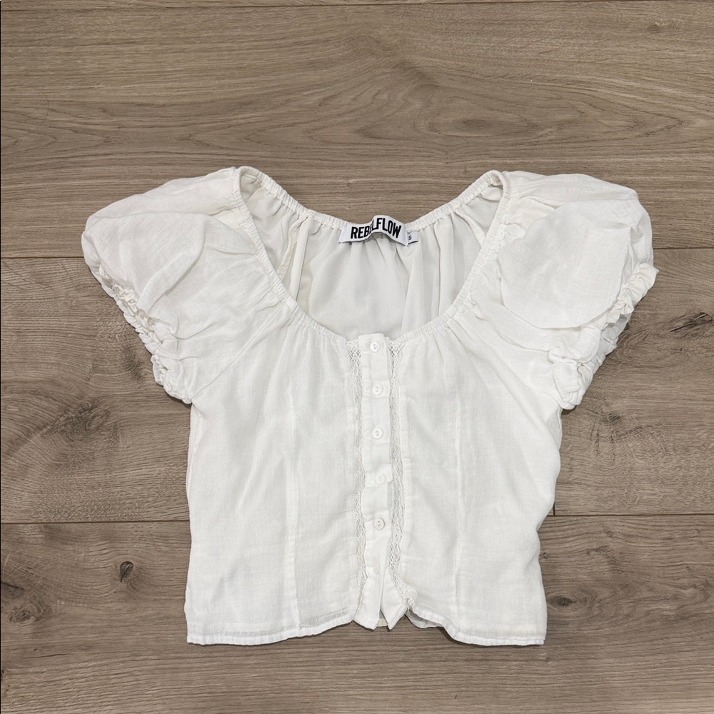 White Button-Up Blouse